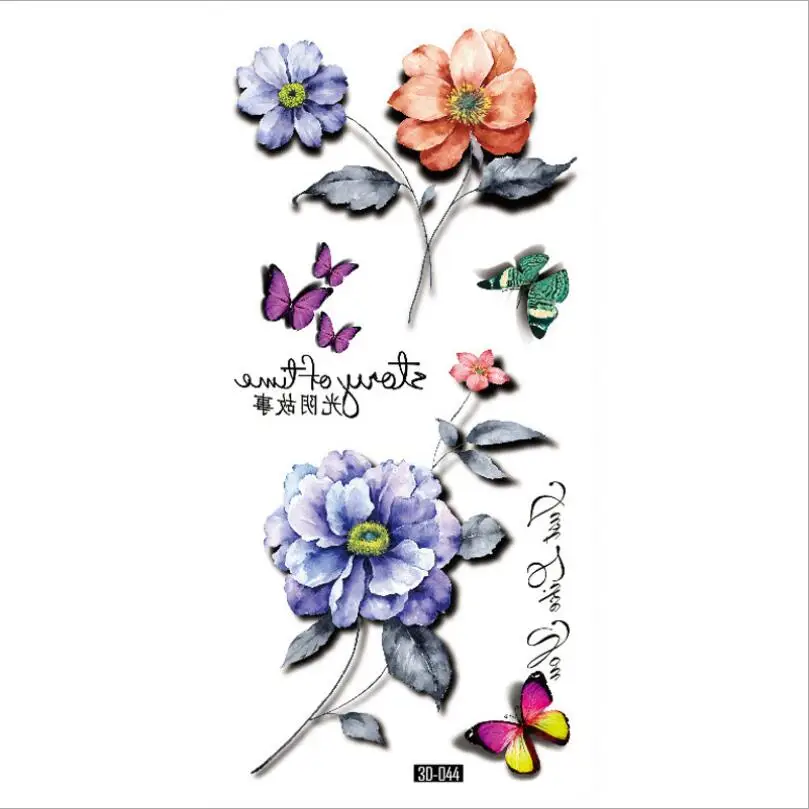 3D Temporary Tattoo Body Art Flash Tattoo Stickers 19*9cm Waterproof Car Styling Tatoo Home Decor T1814