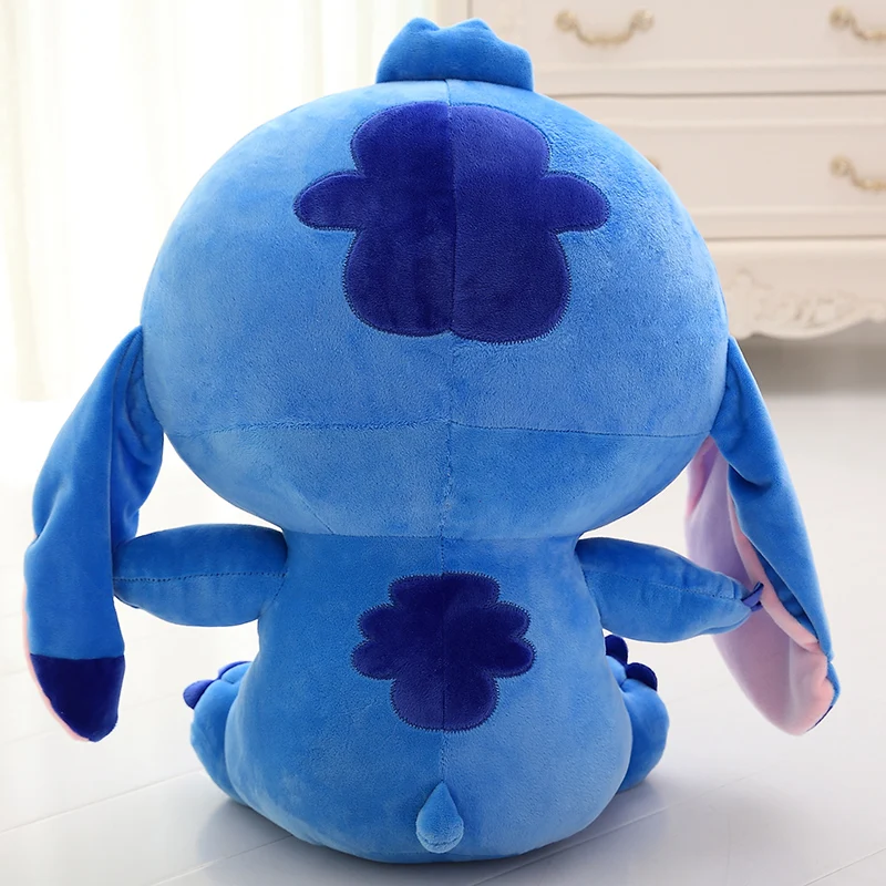 Big Size Disney Stitch Plush Doll Kawaii Soft Blue Pink Elf Cartoon Anime Movie Stuffed Toy Christmas Gift