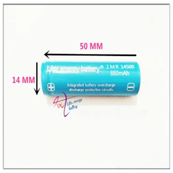 AA Battery 3.7V 880mAh 14500 Li-ion Battery Rechargeable Lithium AA Battery for LED Flashlight Headlamp
