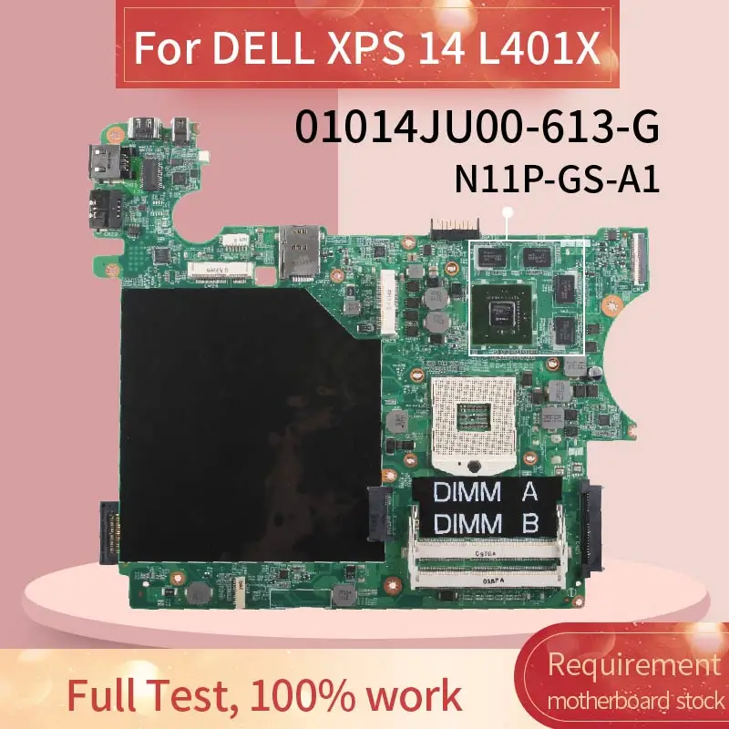 CN-0N110P 0N110P Laptop Motherboard For DELL XPS 14 L401X Notebook Mainboard 01014JU00-613-G N11P-GS-A1 HM57 DDR3