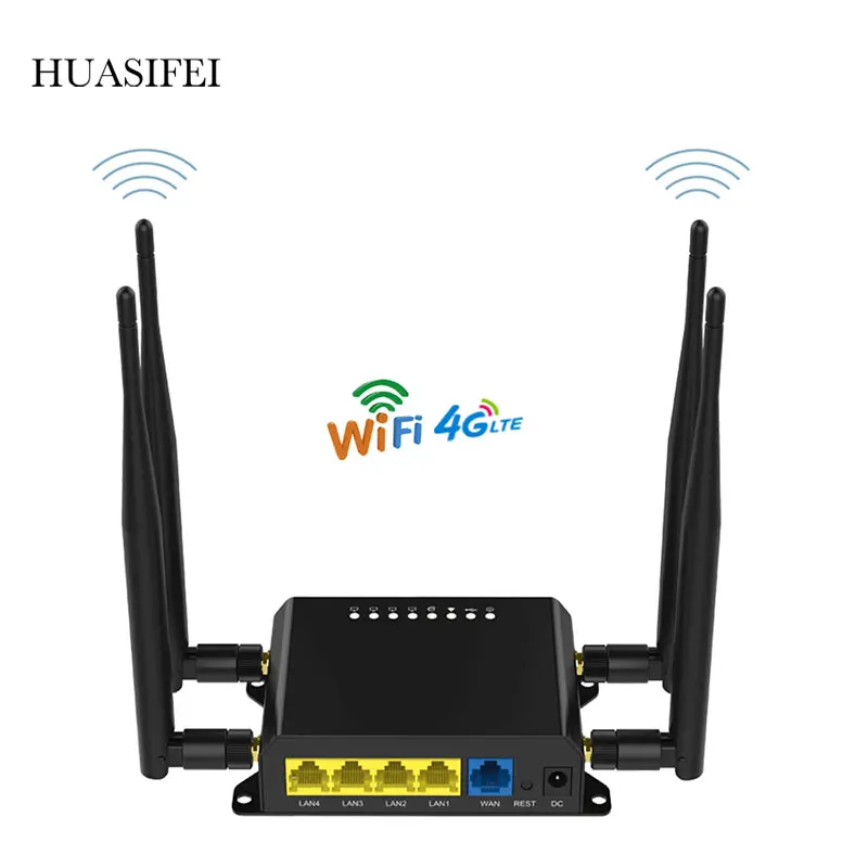 Unlocked  OpenWrt 300Mbps Wireless 3g 4g Wifi Router With Sim Card  RJ45 WAN LAN Indoor 4G Wifi Router &4*5dBi High Gain Antenna