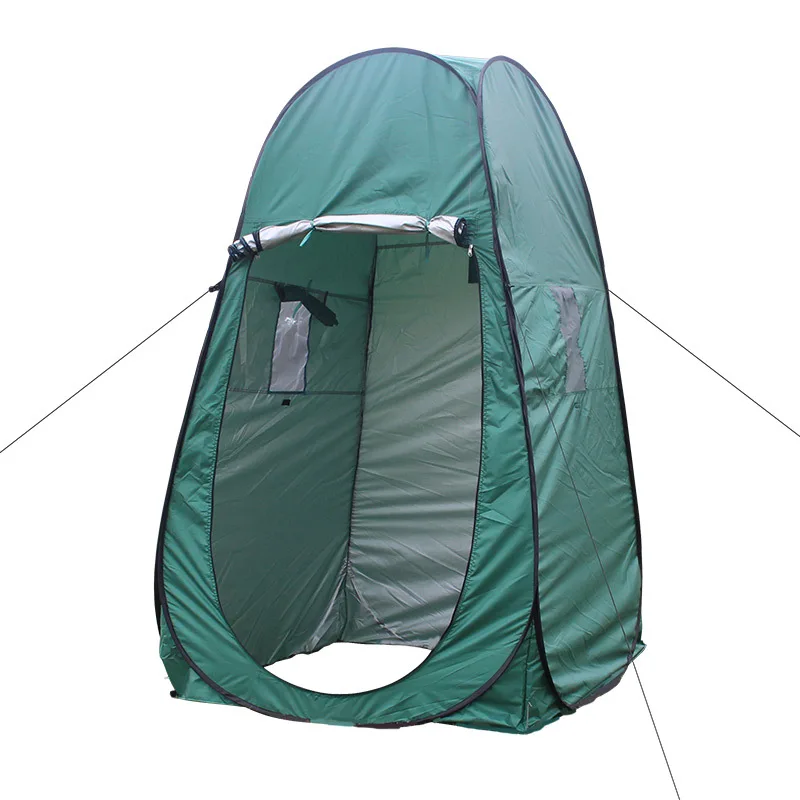 Portable Privacy Shower Toilet Camping Pop Up Tent Camouflage Function Outdoor Dressing Tent photography Tent Green & Blue