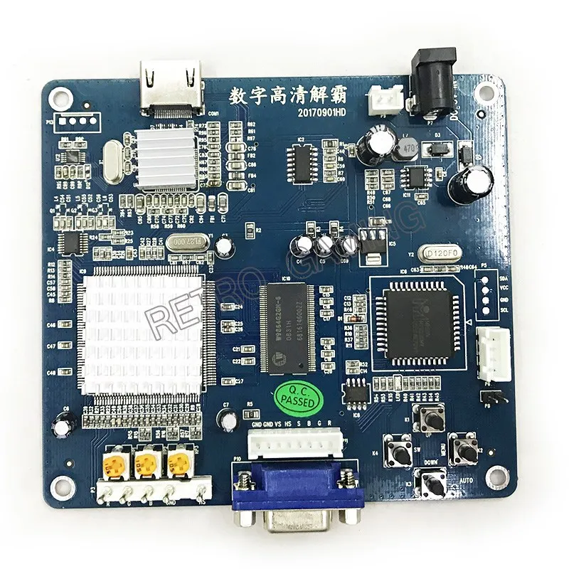 Nieuwe Collectie Cga Naar Hdmi Converter Rgbs/Cga/Ega Naar Hdmi Omzetten Board Pcb Voor Hd Monitor Arcade game Machine