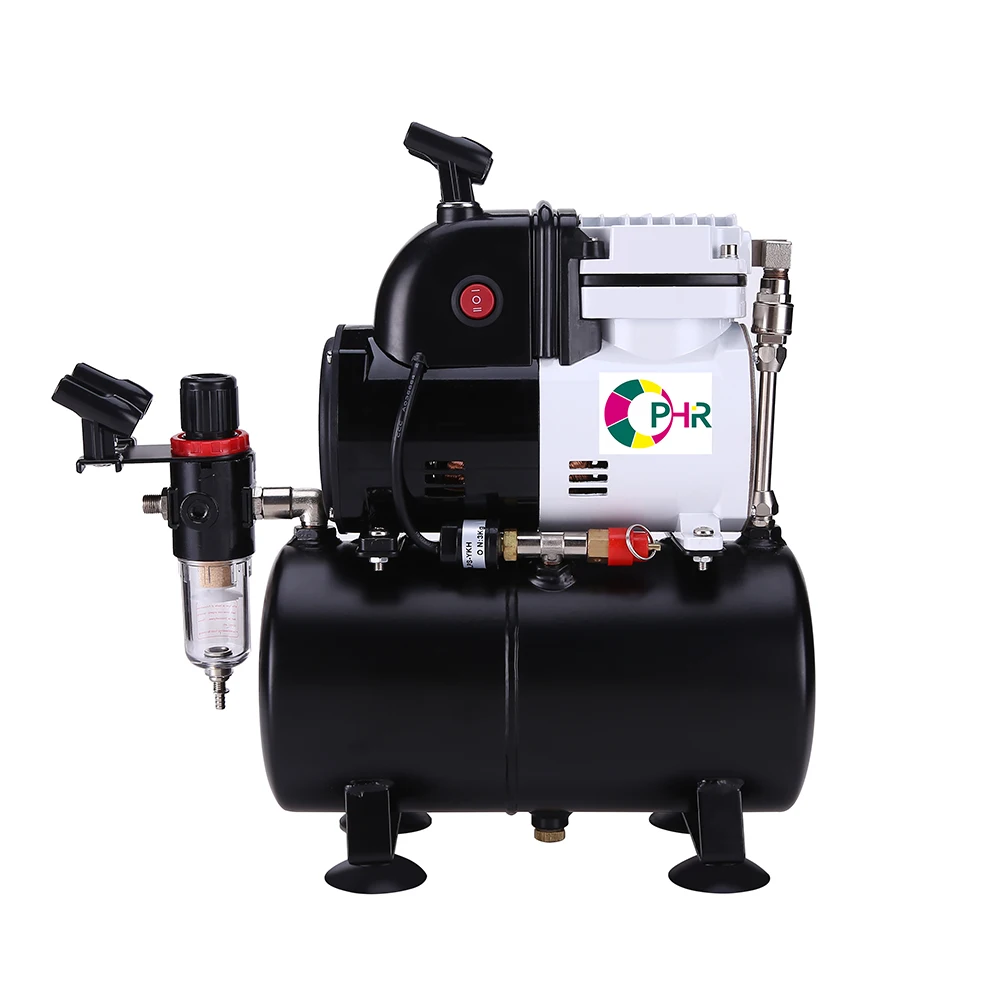 OPHIR Upgraded PRO Air Compressor with 3.0L Air Tank & Fan Cooling Technology Dual Action Airbrush Kit for Tanning/Model Hobby