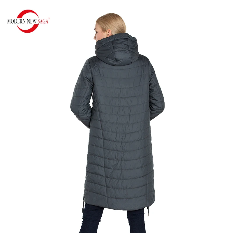 MODERN NEW SAGA 2023 Women Quilted Coat Long Jacket Autumn Cotton Padded Coat Parka Women Coats Overcoat Plus Size Winter Coats