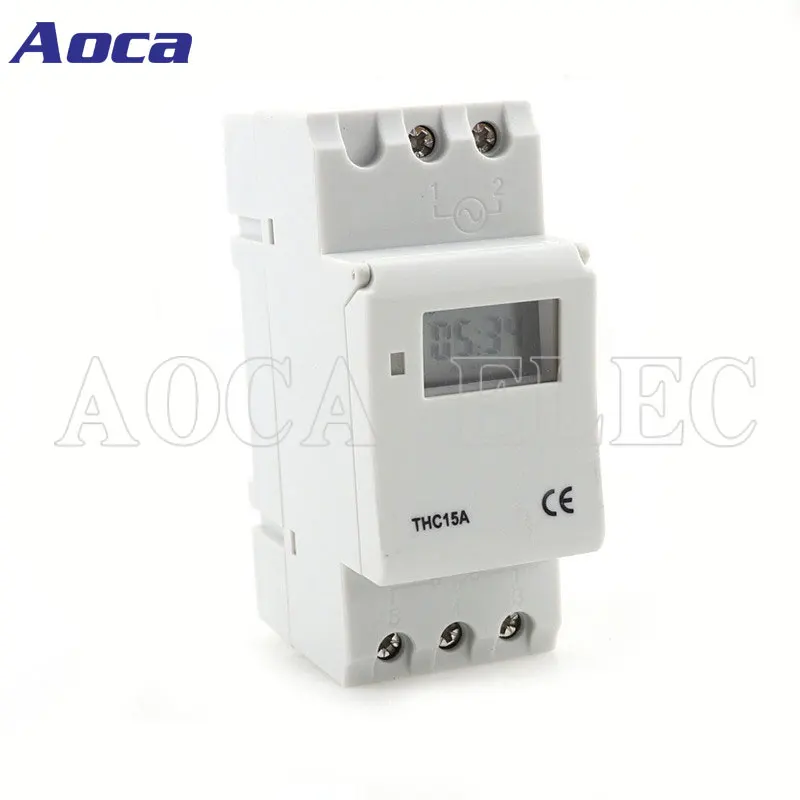 

Electronic Weekly 7 Mini Digital LCD Power Timer Programmable Relay Timer Switch AC 220V / 110V DC 12V 16A Din Rail Timer Switch