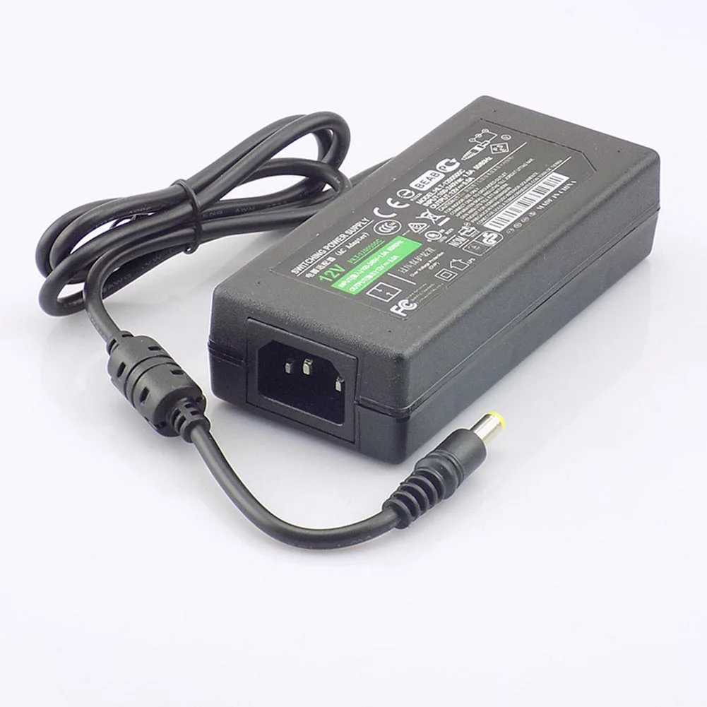 Dc 12v 5Aスイッチ電源アダプタトランス110v-240用カメラcctv dvr監視ledストリップライトrgb 5050 L19