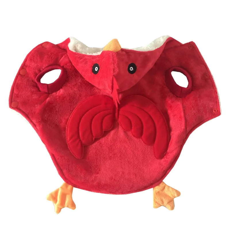 New Red Pet Clothes Cosplay Chicken Style Dog Coat Small Puppy Jumpsuit Coat Dogs Halloween Jacket Clothing