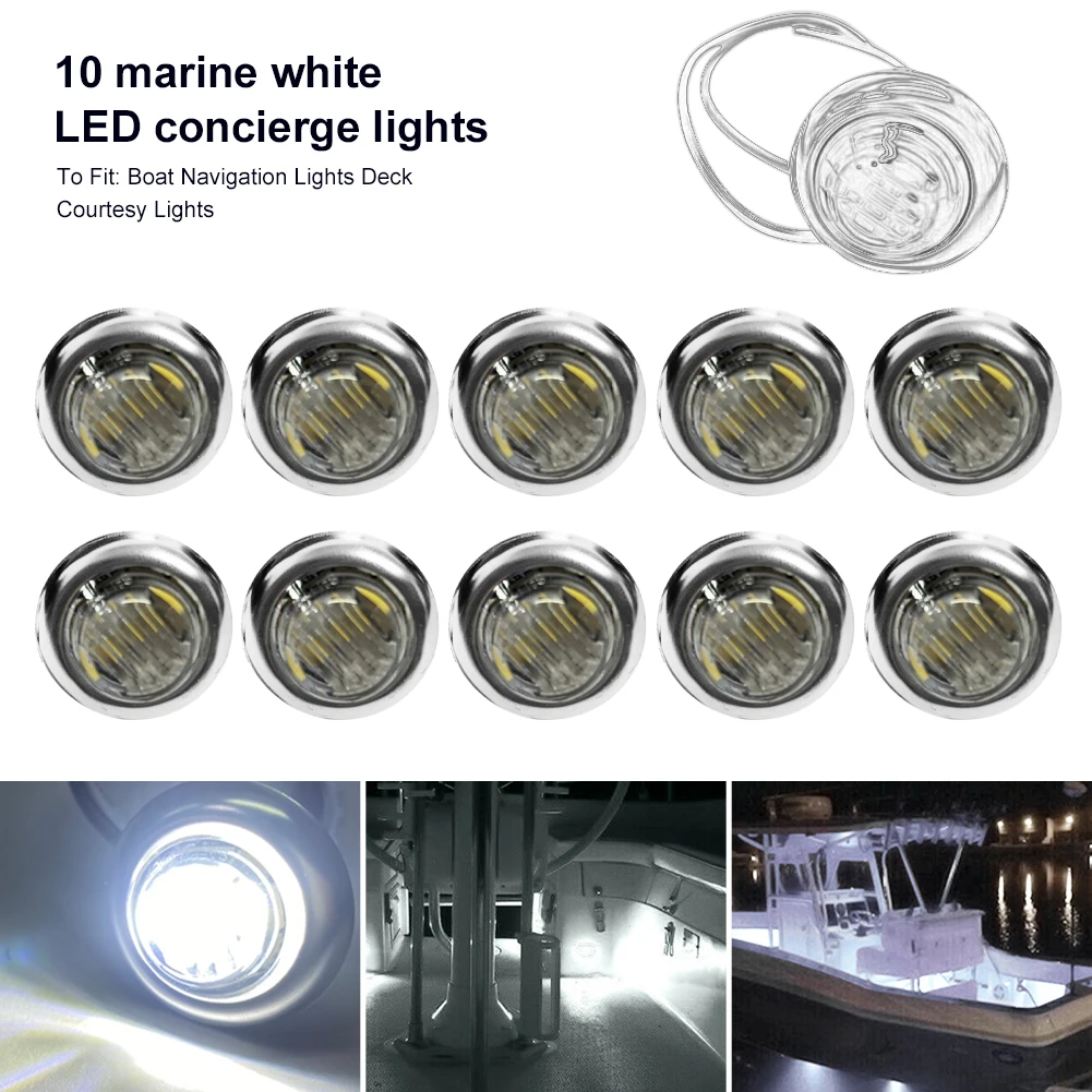 12V Boat Light 3/27LED Transom Lights Courtesy Turn Signal Tail Lamp Yacht Boat Accessories Marine Lights 1/4/10pcs