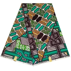 African Wax Print Fabric Ankara Fabric 6 yards Polyester Fabric for Dress Batik Guaranteed African Real Wax