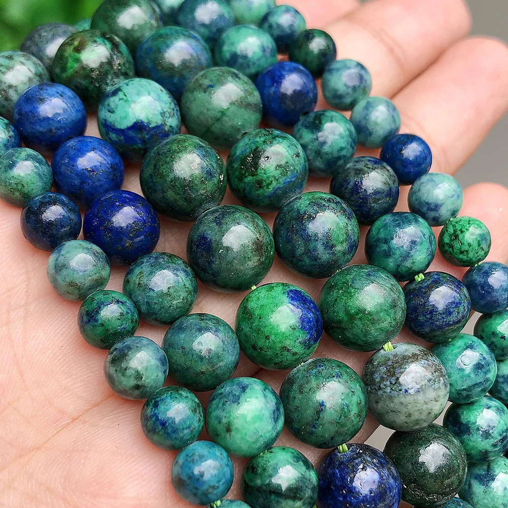 Wholesale Natural Azurite Lapis Lazuli Stone Beads Round Loose Spacer Beads For Jewelry Making Diy Bracelet 4/6/8/10mm 15inch