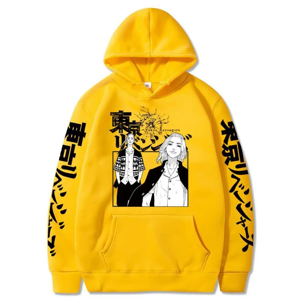 Sudadera con capucha de Anime para hombre y mujer, ropa de calle informal holgada con diseño de Anime de Los Vengadores Tokyo, Manjiro, holgada, de