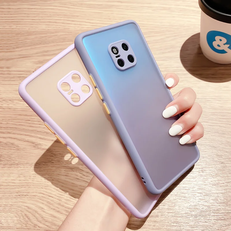 Case For Huawei Mate 20 Pro Shockproof Matte Soft Edge Simple Candy Color Cover For Huawei Mate 20 Pro Top Quality Cartoon Case