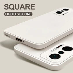 Funda cuadrada de silicona líquida para Xiaomi, funda protectora suave para Xiaomi 11 t, 11 T Pro, Mi 11, Ultra Pro Lite, 5G, Mi 11 t, Mi11t, Mi 11 T Pro