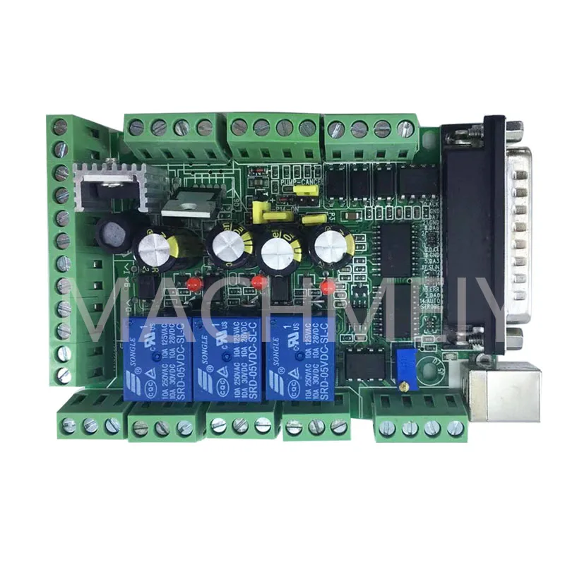 Engraving machine MACH3 interface board CNC 4-axis 6-axis 0-10VPWM spindle speed control free shipping