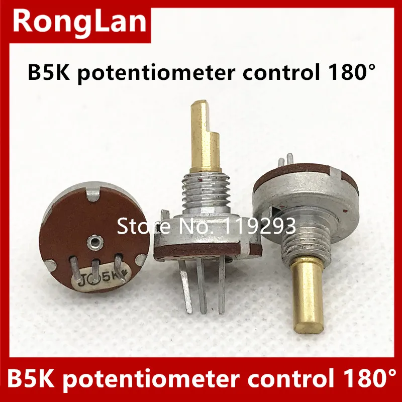 

[BELLA]Imported Empire B5K potentiometer model airplane control 180 degrees--10PCS/LOT