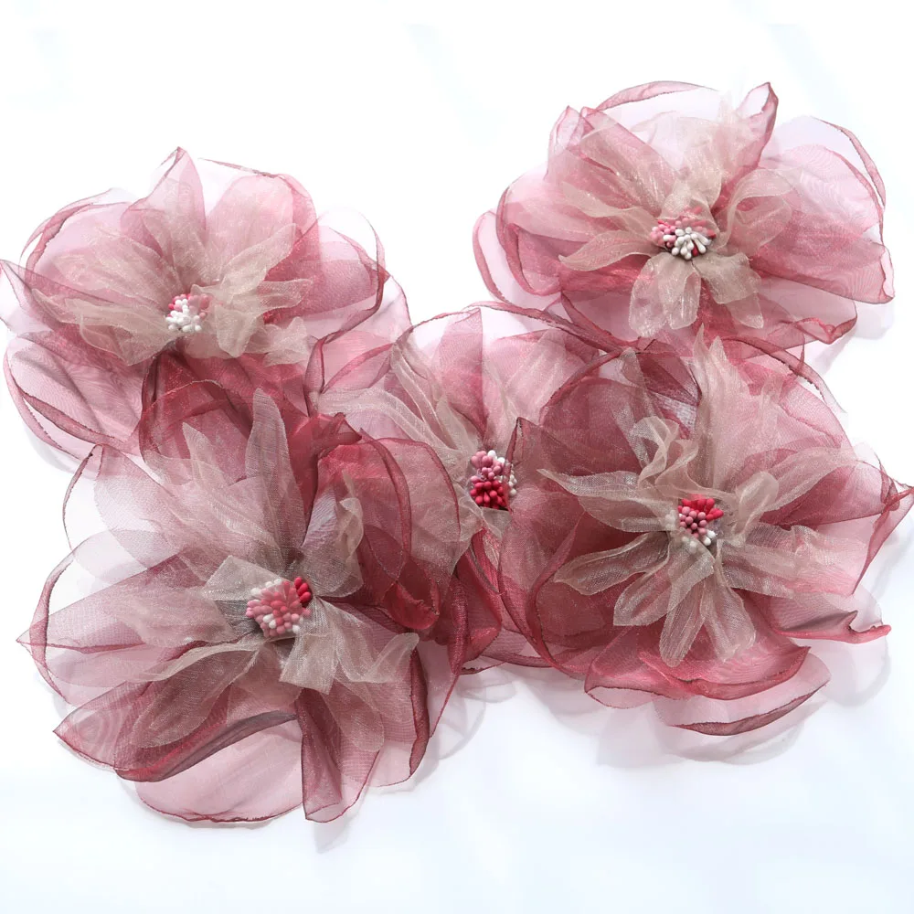 5 Stück/Set DIY Handgemachte Blumen-Applikationen zum Aufnähen auf Kleidung, Rosenknospen-Broschen-Accessoires für Haarnadeln, Schuhe, Dekorationszubehör – Detail 39