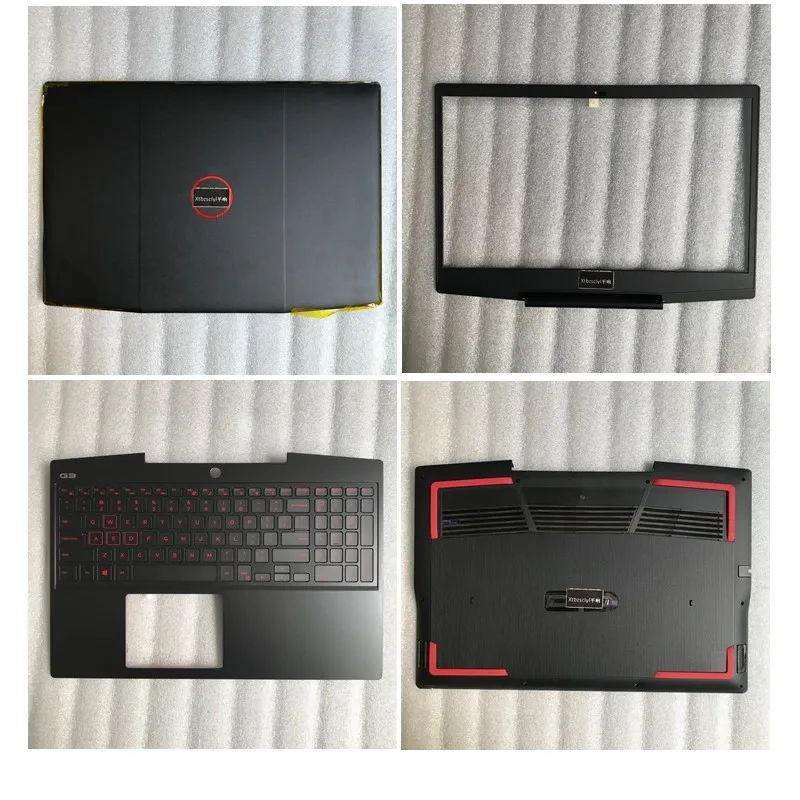 New For Dell G3 3590 black screen back cover screen frame red letter keyboard upper Top lower cover bottom shell laptop shell