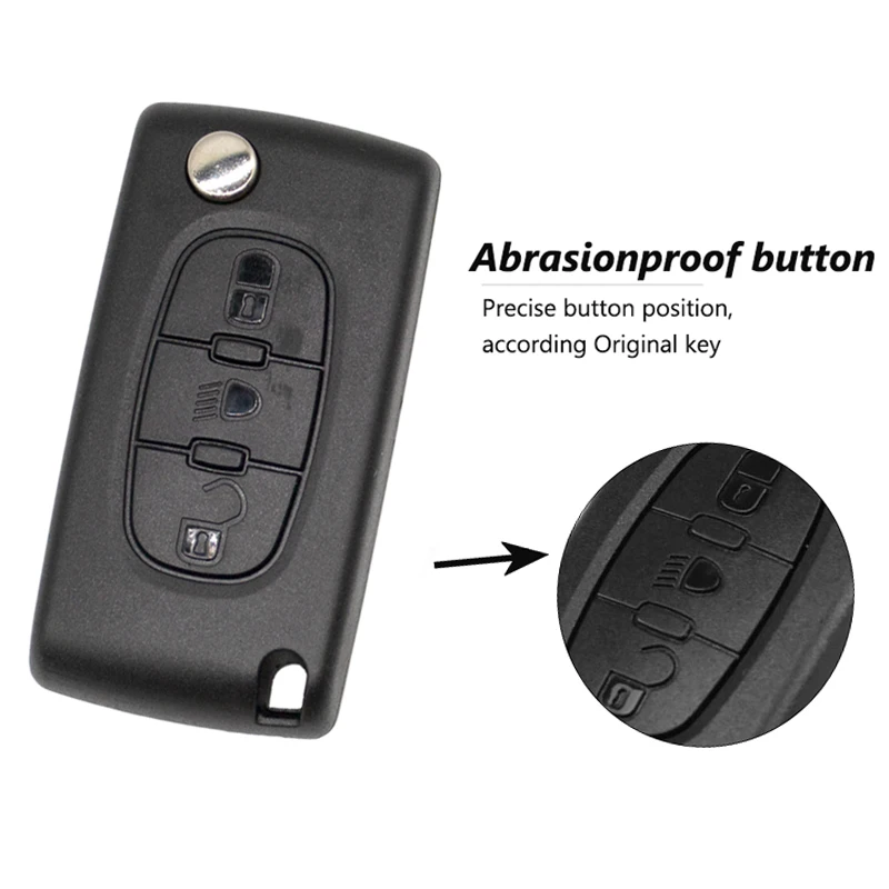 Replacement flip key cover 2/3button VA2 HU83 0523/0536 for Citroen C2 C3 C4 C5 C6 Peugeot 207 307 308 407 807 remote key Case