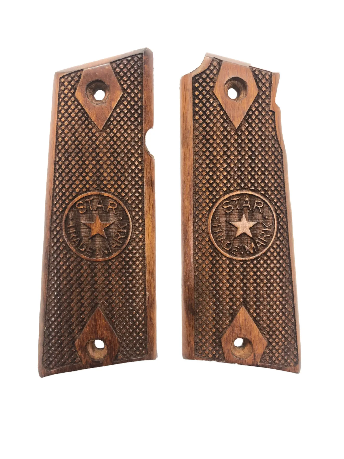 Star Model B Super 9mm. Star Logo Custom Series Laser Cutting Wooden Grip Mod2