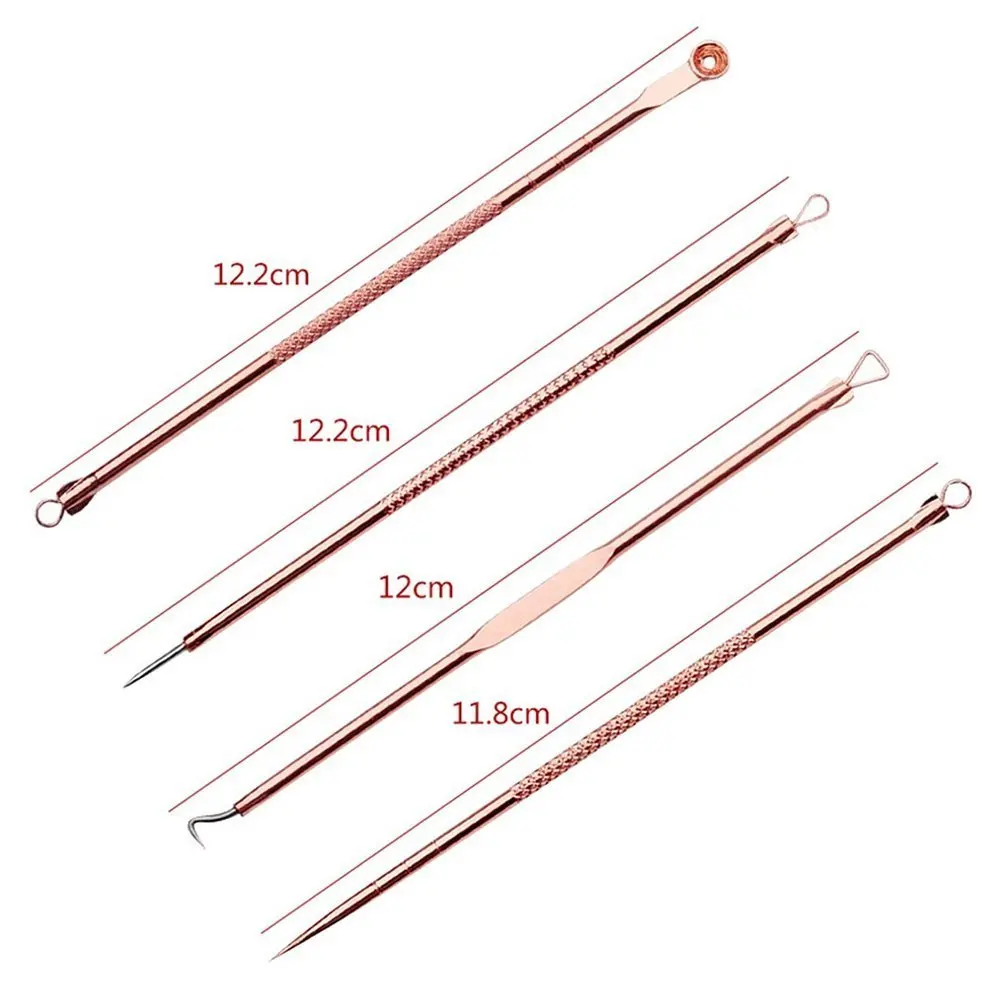 New  Stainless Steel Blackhead Needle Kit Acne Extractor Tool Set Fat Granule Removal Kit with Case for Whiteheads comedones