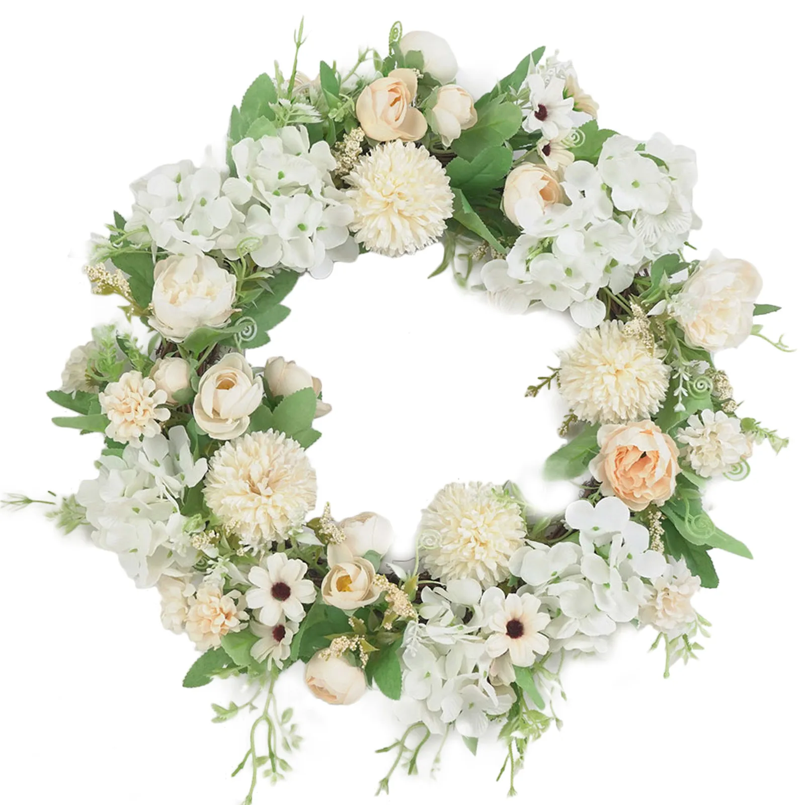 

Simulation Peony Flower Wreath Front Door Wall Hanging Fall Wreaths For Wedding Party Indoor Outdoor Home Decoration