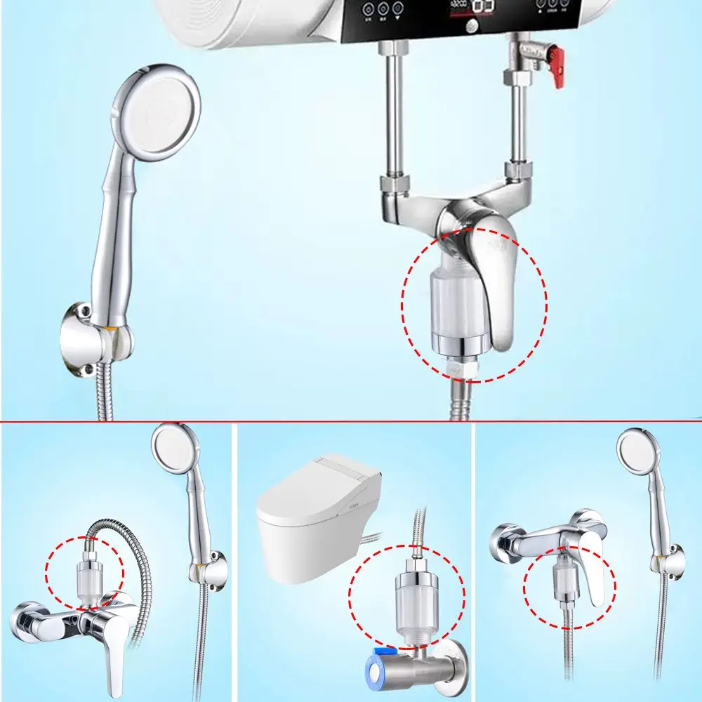 Flexible Water Quality Refine Bathroom Shower Filter Faucets Purification Water Purifier Chlorine Removal