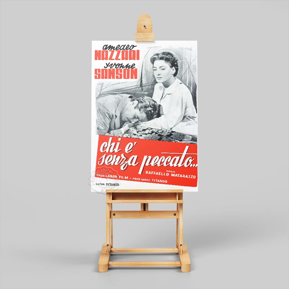 Amedeo Nazzari Yvonne Sanson película clásica italiana carteles Retro e impresiones cuadros de pared pintura en lienzo para decoración para sala de estar