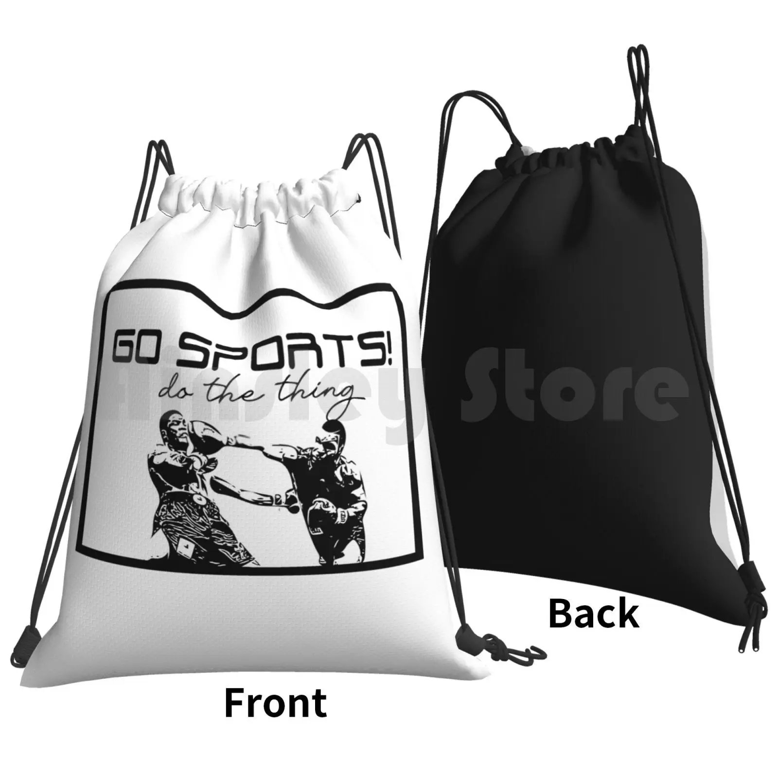 Go Sports! Do The Thing Backpack Drawstring Bag Riding Climbing Gym Bag Go Sports Do The Thing Win The Points Go Sports Do