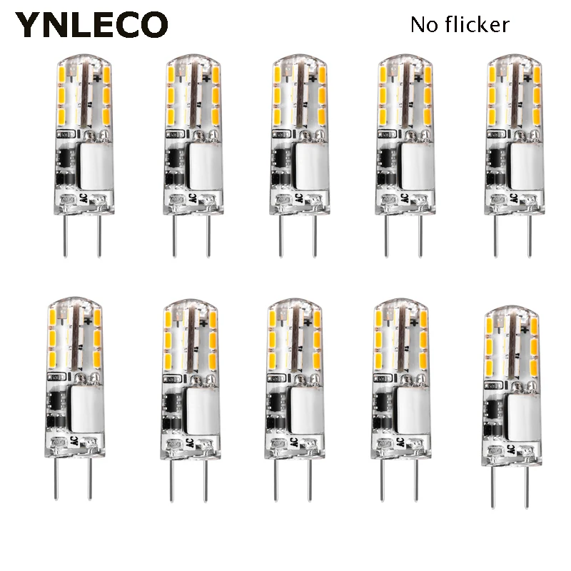 

10pcs G4 12V LED Bulb 1.5W NO Flicker Mini LED G4 Light Lampada Lampara ampul 24led 3014SMD Home Light Replace 15W Halogen Lamp