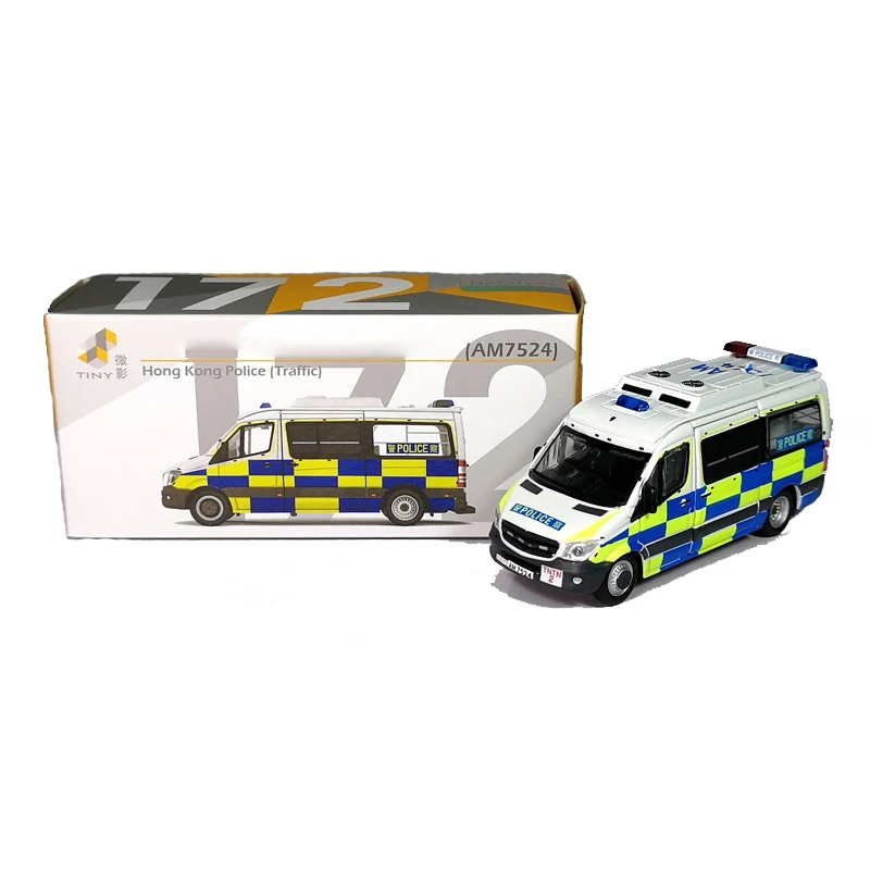 1/76 Alloy Hong Kong FSD Police Car and Ambulance Model Simulation Retro Vehicle Metal diecast Collection toy model display