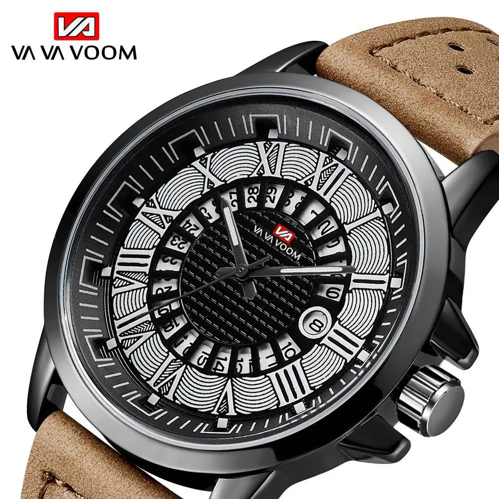 

Watch Men Top Brand Luxury Waterproof Calendar Men's Sports Belt Quartz Watch Leather Male Quartz Wrist Watch Relogio Masculino