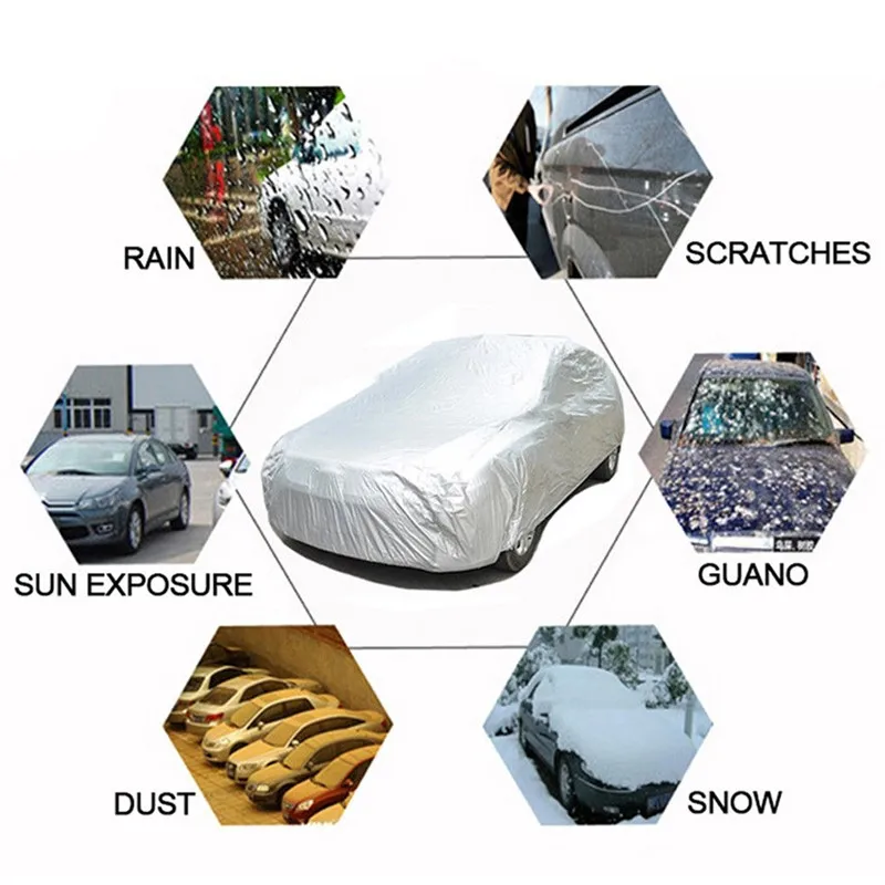 S/M/L/XXL UV Protection Car Cover Wtaerproof Dust Proof Car Covers Indoor Outdoor Universal for Sedan Truck SUV Full Car Cover