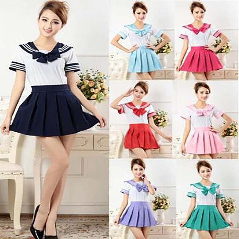 Japanese Version JK Suit Woman School Uniform High School Sailor Navy Cosplay Costumes Student Girls Pleated Skirt Jk Uniform