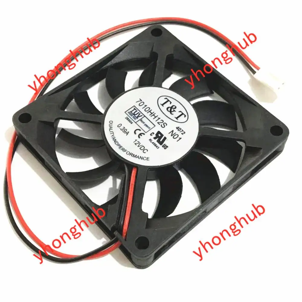 

T&T 7010HH12S DC 12V 0.39A 70x70x10mm Server Square Fan