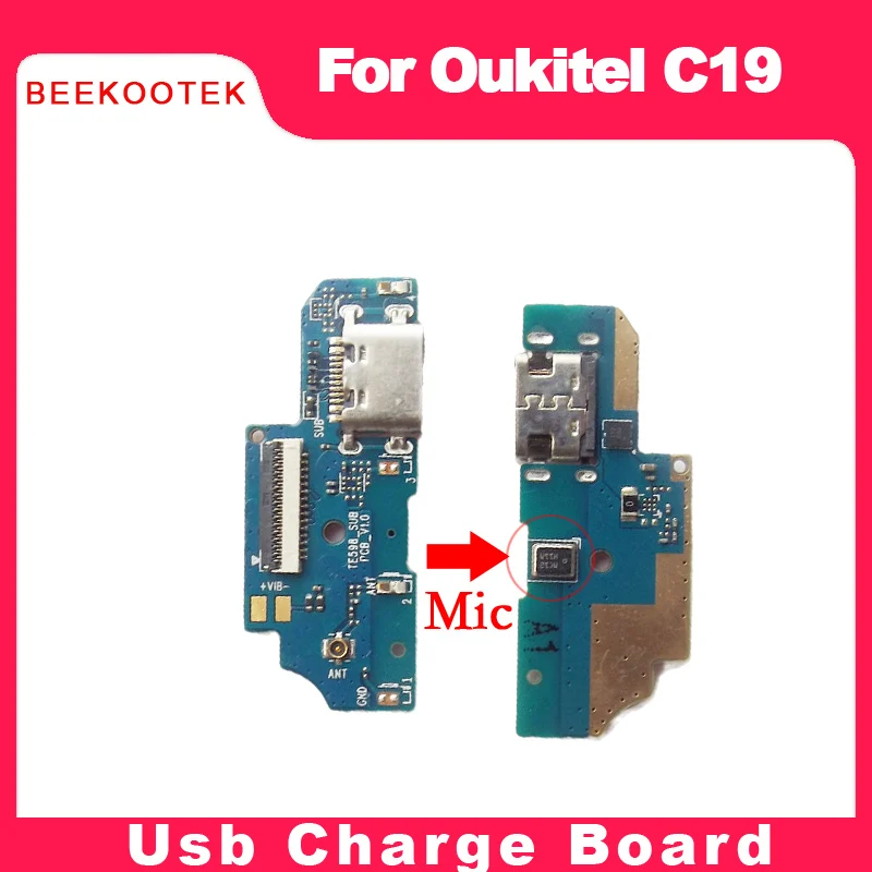 

BEEKOOTEK New Original Oukitel C19 USB Board Plug Charge Board USB Board with MIC Assembly Repair Parts For Oukitel C19 Phone