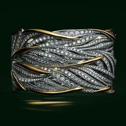 New 925 Sterling Silver Ring Inlaid Crystal Zircon Ring For Woman Charm Jewelry Gift