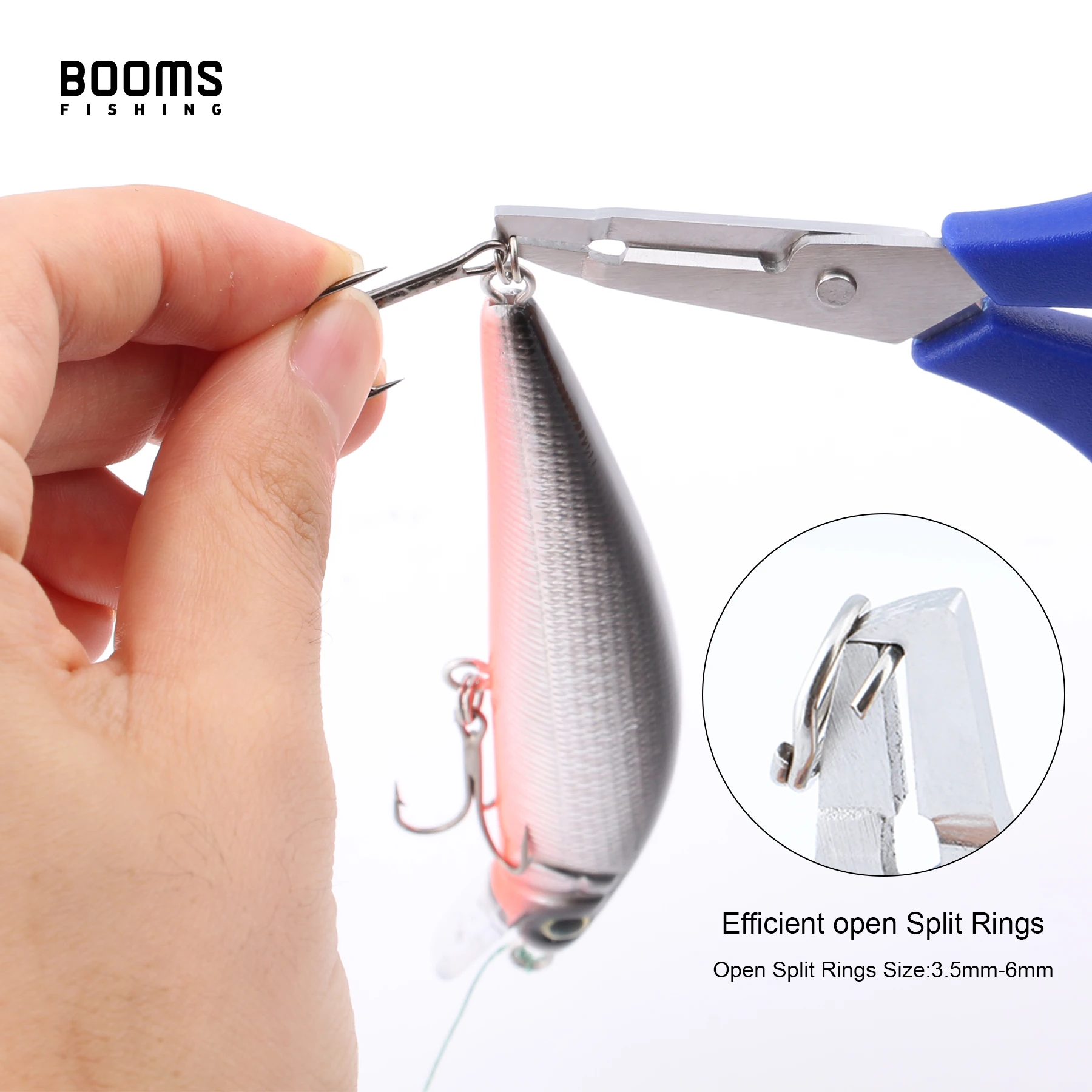 Booms Fishing S01 Braid Line Scissor Fishing Line Scissors with Retractable Badge Holder Carabiner Tackle Boxes Accessorie image 5