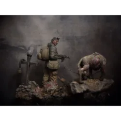 Resin Model Figure GK，Including Dogs Crosses Dead Bodies Soldiers Hillside ,  Unassembled and unpainted kit