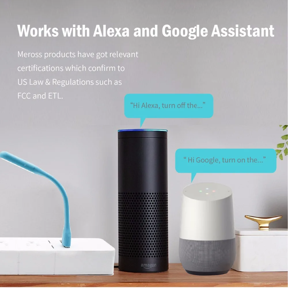 Mumubiz 스마트 와이파이 전원 스트립, 4 개의 플러그 및 4 개의 USB 포트가있는 브라질 와이파이 콘센트, 개별 제어, Alexa Google 홈과 함께 작동