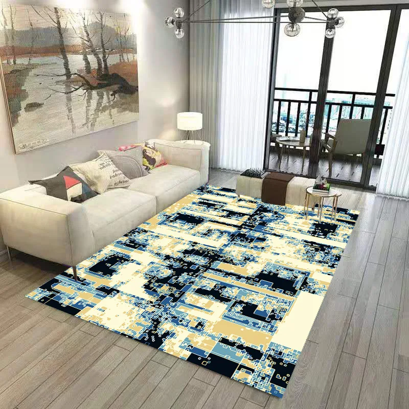 

Colored Quicksand Carpet Mat for Living Room Doormat Flannel Print Bedroom Non-slip Floor Rug 04