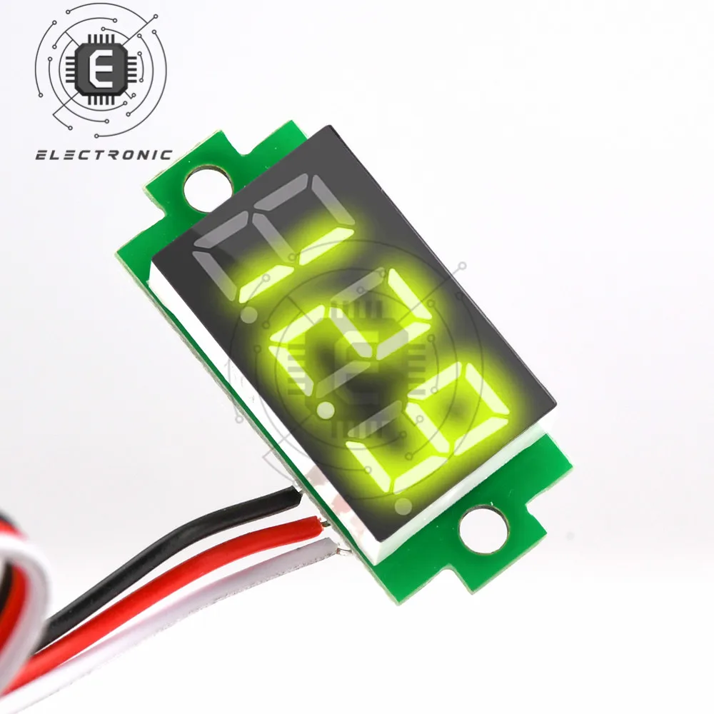 0.91 pollici DC 3.5-5V LED voltmetro digitale misuratore di tensione tester di tensione di alimentazione per auto rosso verde blu giallo
