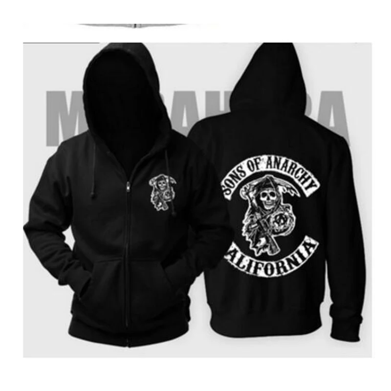 Sons of Anarchy Hoodie TV SOA Cosplay party  Costume women Men Zipper Jacket coat Mayans Sweatshirt Autumn Winter Wear