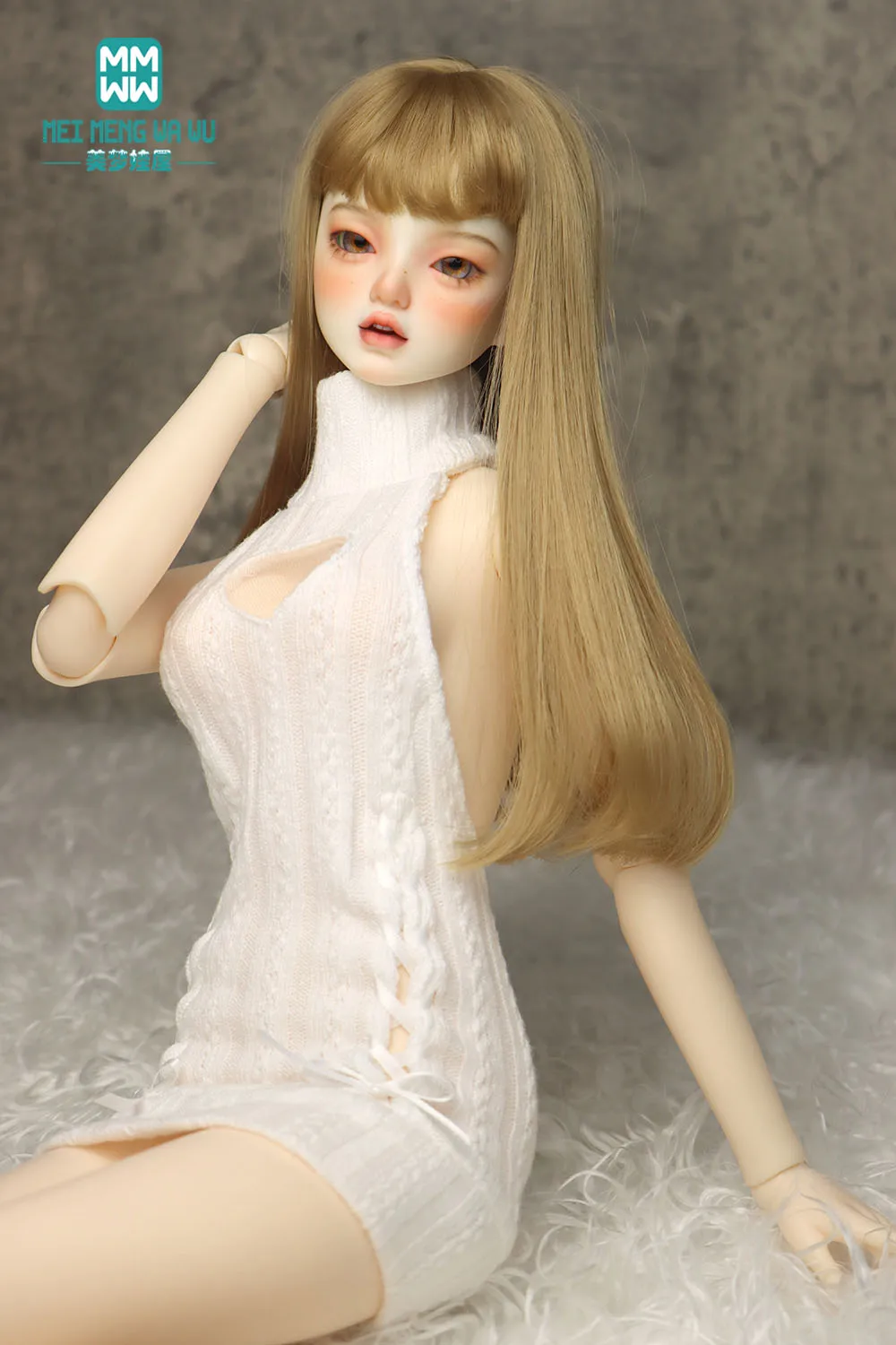 1/4 1/3 BJD clothes DD SD DDL MSD doll fashion hanging neck hanging neck sweater dress Arm sleeve