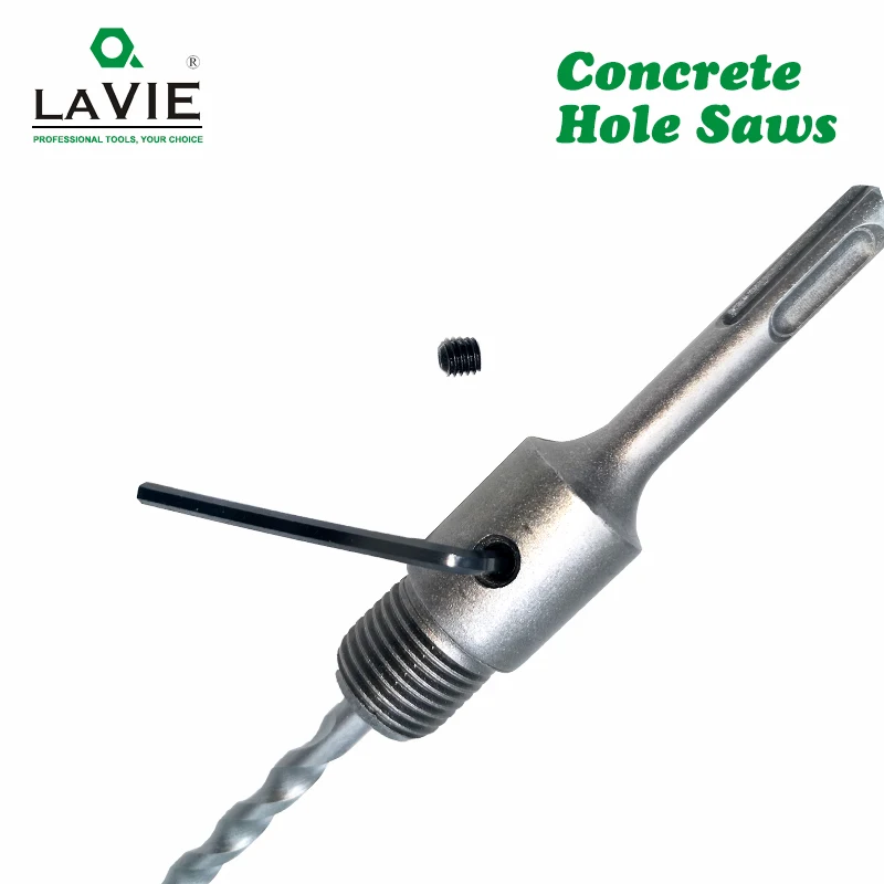 LA VIE 1 set SDS PLUS 65mm foro per calcestruzzo sega elettrica punta per trapano con nucleo cavo gambo 110mm cemento pietra muro condizionatore d'aria lega
