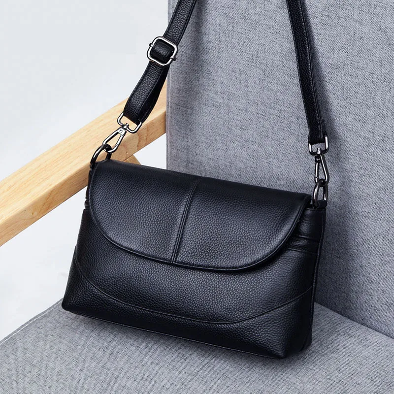 Genuine Leather Crossbody Bags for Women Ladies Shoulder Bags New Fashion Handbags female Cowhide Leather Purse Tote Bags