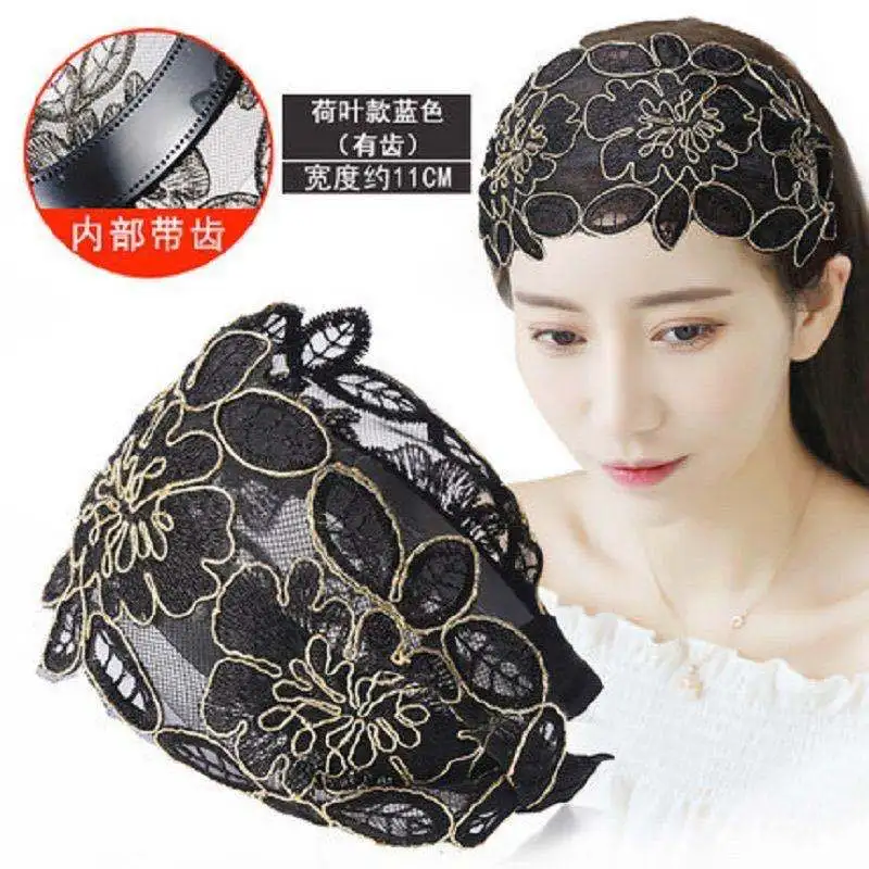 Wide-Brimmed Hairpin With Toothed Headband Non-Slip Simple Cover White Hair Pressure Hair Ring Fashion Hairband Hair Accessories