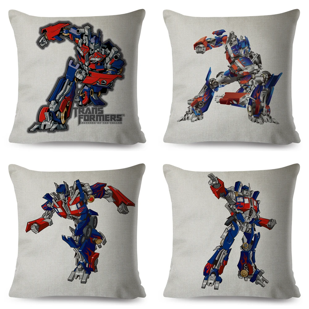 Transformation Pillowcase Cushion Cover for Sofa Home Car Decor Classic Movie Cartoon Pillow Case Polyester 45x45cm