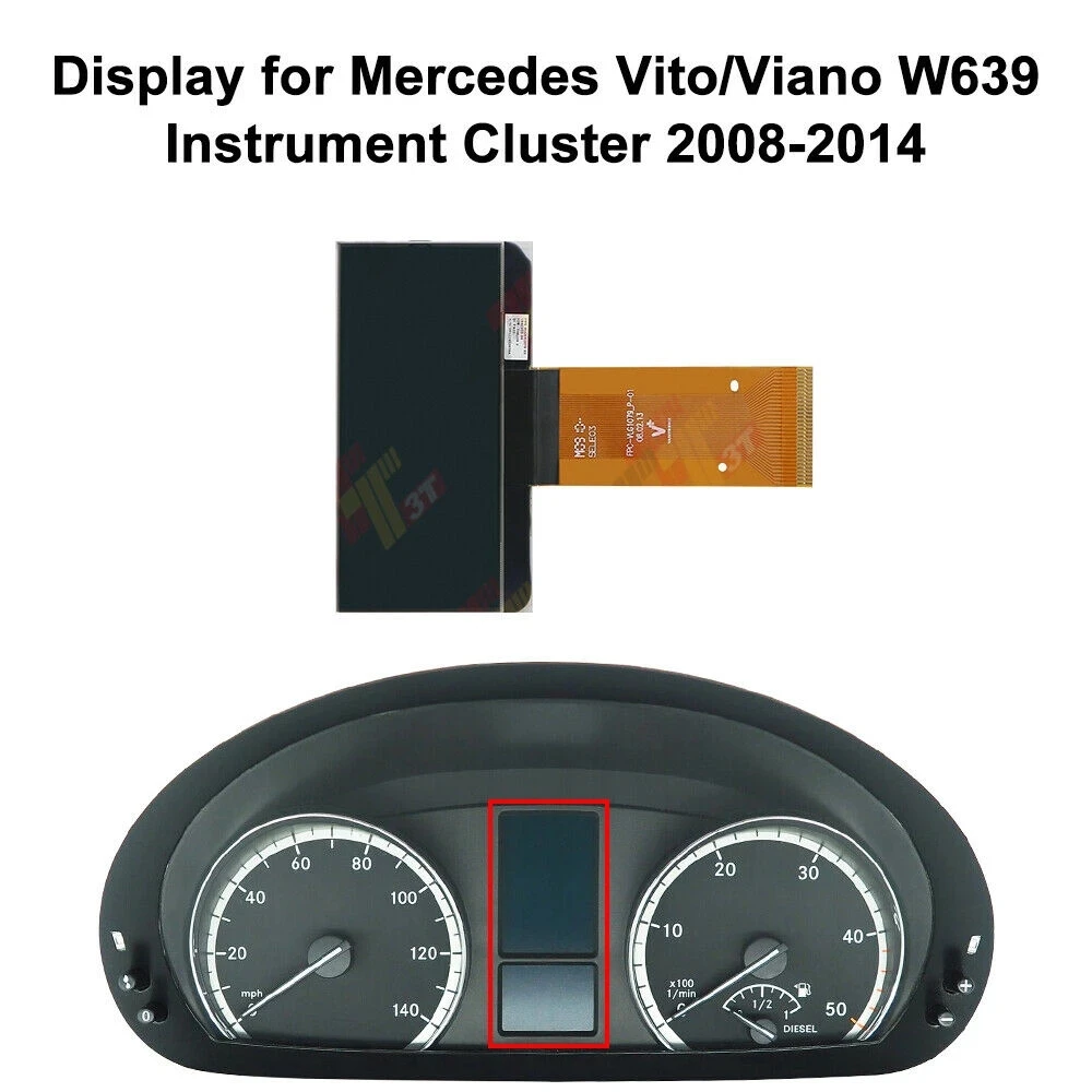 Dashboard LCD Display for Mercedes Vito Viano W639 Instrument Cluster