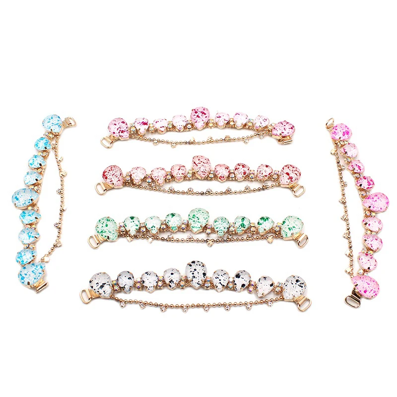 1Pcs/Lot 140MM Rhinestone for Shoes Chain  Accessories DIY Garment Sewing Accessories Metal Rhinestone Buttons Bikini Connectors